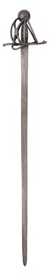 Lot 56 - A RARE ENGLISH BASKET-HILTED BACKSWORD, CIRCA 1560-70