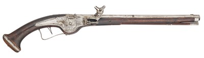 Lot 225 - A NORTH EUROPEAN 25 BORE WHEEL-LOCK HOLSTER PISTOL, CIRCA 1640-50, PROBABLY DUTCH OR GERMAN