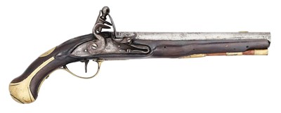 Lot 275 - A 14 BORE DUTCH FLINTLOCK CAVALRY PISTOL, DATED 1762