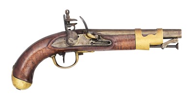 Lot 277 - A 15 BORE DUTCH MODEL 1820 FLINTLOCK CAVALRY PISTOL, DATED 1823