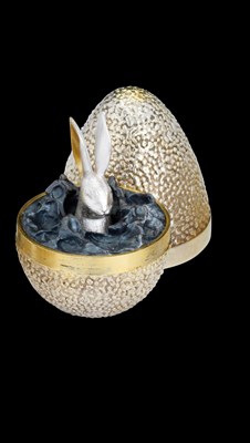 Lot 50 - A SILVER-GILT 'SURPRISE' EASTER EGG