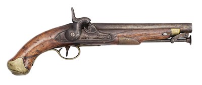 Lot 291 - A 16 BORE GERMAN (HANOVERIAN) MODEL 1806/53 PERCUSSION PISTOL