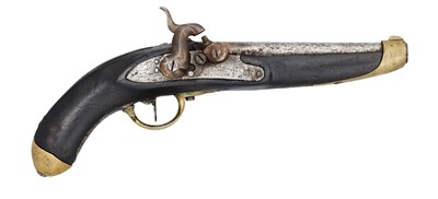 Lot 293 - A 14 BORE GERMAN (HESSE DARMSTADT) MODEL 1822/43 PERCUSSION PISTOL