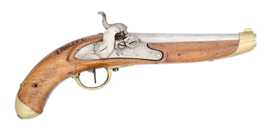 Lot 294 - A 15 BORE GERMAN (HESSE DARMSTADT) MODEL 1822/43 PERCUSSION PISTOL