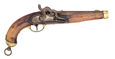 Lot 295 - A 21 BORE GERMAN (PRUSSIAN) MODEL 1823 PERCUSSION PISTOL