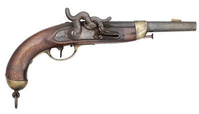 Lot 296 - A 20 BORE GERMAN (PRUSSIAN) PERCUSSION PISTOL, DATED 1832