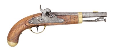 Lot 297 - A 20 BORE GERMAN (PRUSSIAN) MODEL 1849 MARINE PERCUSSION PISTOL