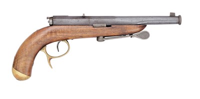 Lot 300 - A 56 BORE GERMAN (PRUSSIAN) DREYSE SYSTEM SINGLE-SHOT PISTOL, NO. 13050, CIRCA 1860