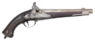 Lot 305 - A 13 BORE GERMAN (WURTEMBURG) MODEL 1817/42 PERCUSSION PISTOL