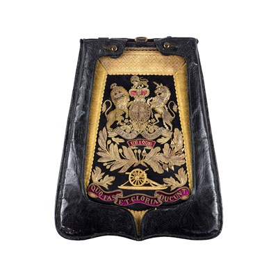 Lot 308 - AN OFFICER'S DRESS SABRETACHE OF THE ROYAL ARTILLERY