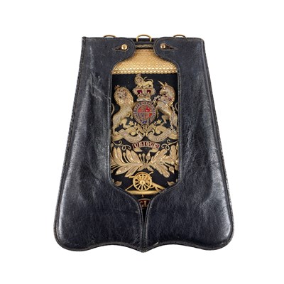 Lot 310 - AN OFFICER'S DRESS SABRETACHE OF THE ROYAL ARTILLERY