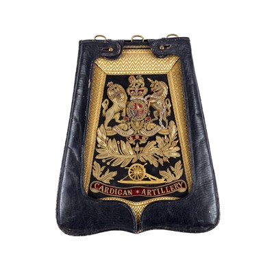 Lot 311 - AN OFFICER'S DRESS SABRETACHE OF THE CARDIGAN ARTILLERY