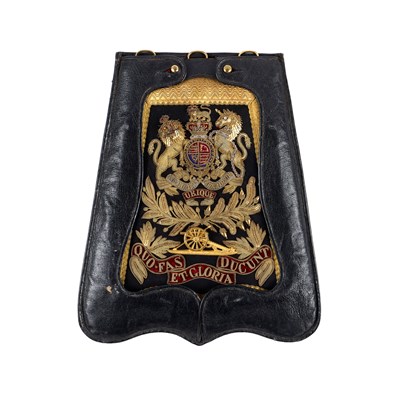 Lot 309 - AN OFFICER'S DRESS SABRETACHE OF THE ROYAL ARTILLERY