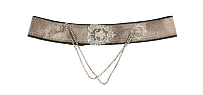 Lot 285 - AN OFFICER'S POUCH BELT OF THE FLINT RIFLE VOLUNTEERS