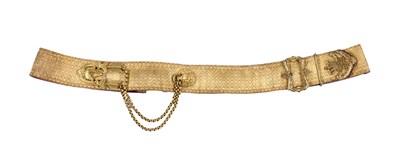 Lot 286 - A VICTORIAN OFFICER'S POUCH BELT OF THE 18TH HUSSARS