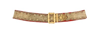 Lot 292 - AN OFFICER'S POUCH BELT OF THE 15TH HUSSARS