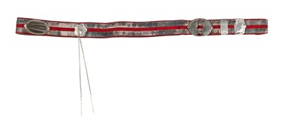 Lot 290 - A GEORGIAN OFFICER'S POUCH BELT OF THE 23RD LIGHT DRAGOONS (LANCERS)
