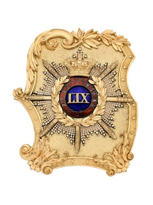 Lot 672 - AN OFFICER'S SHOULDER BELT PLATE OF THE 59TH FOOT (2ND NOTTINGHAMSHIRE)