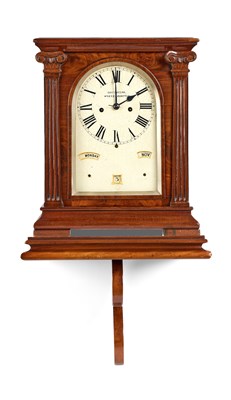 Lot 39 - A VICTORIAN MAHOGANY PERPETUAL CALENDAR BRACKET CLOCK, GEORGE TAYLOR, WOLVERHAMPTON, CIRCA 1850