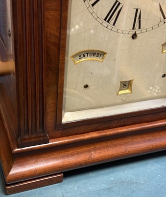 Lot 39 - A VICTORIAN MAHOGANY PERPETUAL CALENDAR BRACKET CLOCK, GEORGE TAYLOR, WOLVERHAMPTON, CIRCA 1850