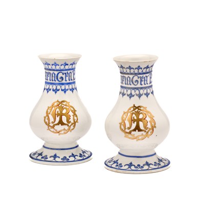 Lot 94 - A PAIR OF PORCELAIN VASES