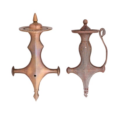 Lot 547 - TWO INDIAN TULWAR HILTS, 18TH/19TH CENTURY