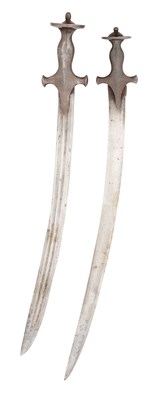 Lot 517 - TWO INDIAN TULWARS FOR BOYS, 19TH CENTURY