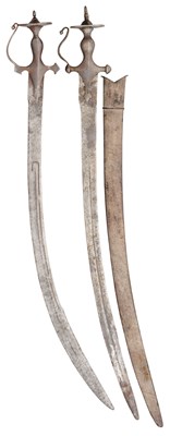 Lot 516 - TWO INDIAN TULWARS, 18TH/19TH CENTURY