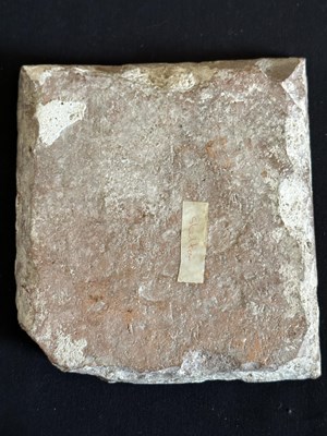 Lot 45 - A MUGHAL CUERDA SECA TILE, FROM THE TOMB OF MADANI, SRINAGAR, MID-17TH CENTURY