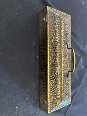 Lot 42 - A 'KOFTGARI' PEN BOX, PROBABLY SIALKOT, PAKISTAN, 19TH CENTURY