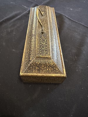 Lot 42 - A 'KOFTGARI' PEN BOX, PROBABLY SIALKOT, PAKISTAN, 19TH CENTURY