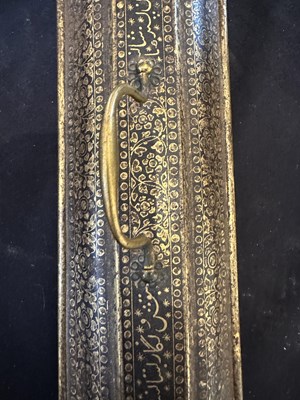 Lot 42 - A 'KOFTGARI' PEN BOX, PROBABLY SIALKOT, PAKISTAN, 19TH CENTURY