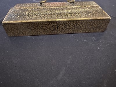 Lot 42 - A 'KOFTGARI' PEN BOX, PROBABLY SIALKOT, PAKISTAN, 19TH CENTURY