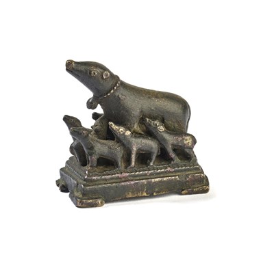 Lot 38 - A RARE SMALL PALA BRONZE FIGURE OF MARICI, BIHAR OR BENGAL, CIRCA 12TH CENTURY