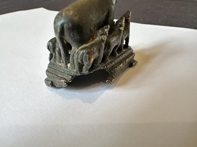 Lot 38 - A RARE SMALL PALA BRONZE FIGURE OF MARICI, BIHAR OR BENGAL, CIRCA 12TH CENTURY