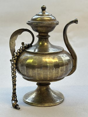Lot 43 - A SMALL SILVER GILT EWER, LATE MUGHAL, INDIA, CIRCA 1800