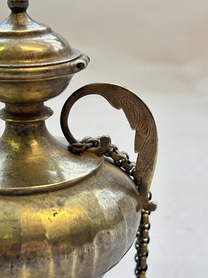 Lot 43 - A SMALL SILVER GILT EWER, LATE MUGHAL, INDIA, CIRCA 1800