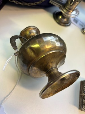 Lot 43 - A SMALL SILVER GILT EWER, LATE MUGHAL, INDIA, CIRCA 1800