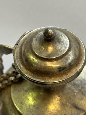 Lot 43 - A SMALL SILVER GILT EWER, LATE MUGHAL, INDIA, CIRCA 1800