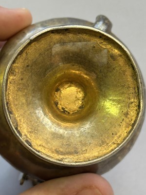 Lot 43 - A SMALL SILVER GILT EWER, LATE MUGHAL, INDIA, CIRCA 1800