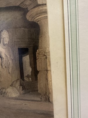 Lot 63 - INTERIOR OF THE GREAT CAVE TEMPLE AT ELEPHANTA, NEAR BOMBAY, AFTER ROBERT MELVILLE GRINDLAY, 1826-30