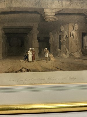 Lot 63 - INTERIOR OF THE GREAT CAVE TEMPLE AT ELEPHANTA, NEAR BOMBAY, AFTER ROBERT MELVILLE GRINDLAY, 1826-30