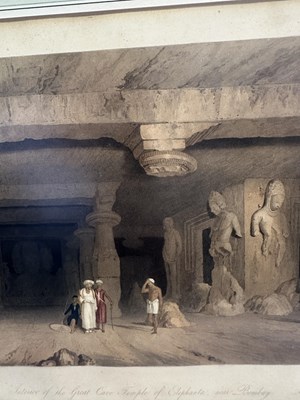 Lot 63 - INTERIOR OF THE GREAT CAVE TEMPLE AT ELEPHANTA, NEAR BOMBAY, AFTER ROBERT MELVILLE GRINDLAY, 1826-30