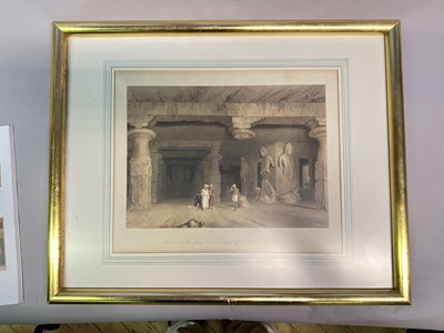 Lot 63 - INTERIOR OF THE GREAT CAVE TEMPLE AT ELEPHANTA, NEAR BOMBAY, AFTER ROBERT MELVILLE GRINDLAY, 1826-30
