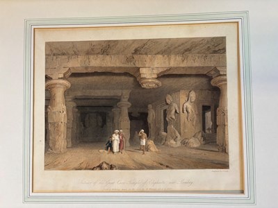 Lot 63 - INTERIOR OF THE GREAT CAVE TEMPLE AT ELEPHANTA, NEAR BOMBAY, AFTER ROBERT MELVILLE GRINDLAY, 1826-30