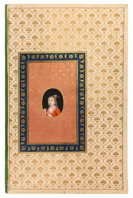 Lot 46 - A MUGHAL PORTRAIT OF A EUROPEAN BEAUTY, NORTH INDIA, 18TH CENTURY