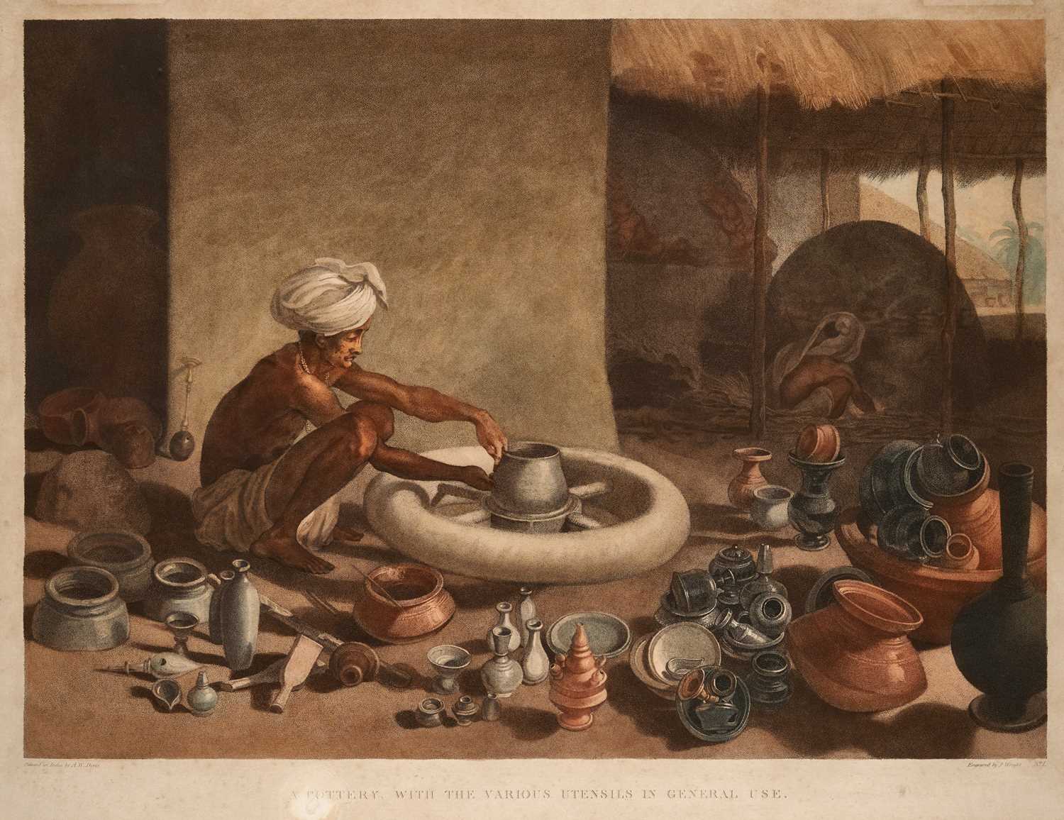 Lot 65 - A POTTERY WITH THE VARIOUS UTENSILS IN GENERAL USE, AFTER A. W. DEVIS