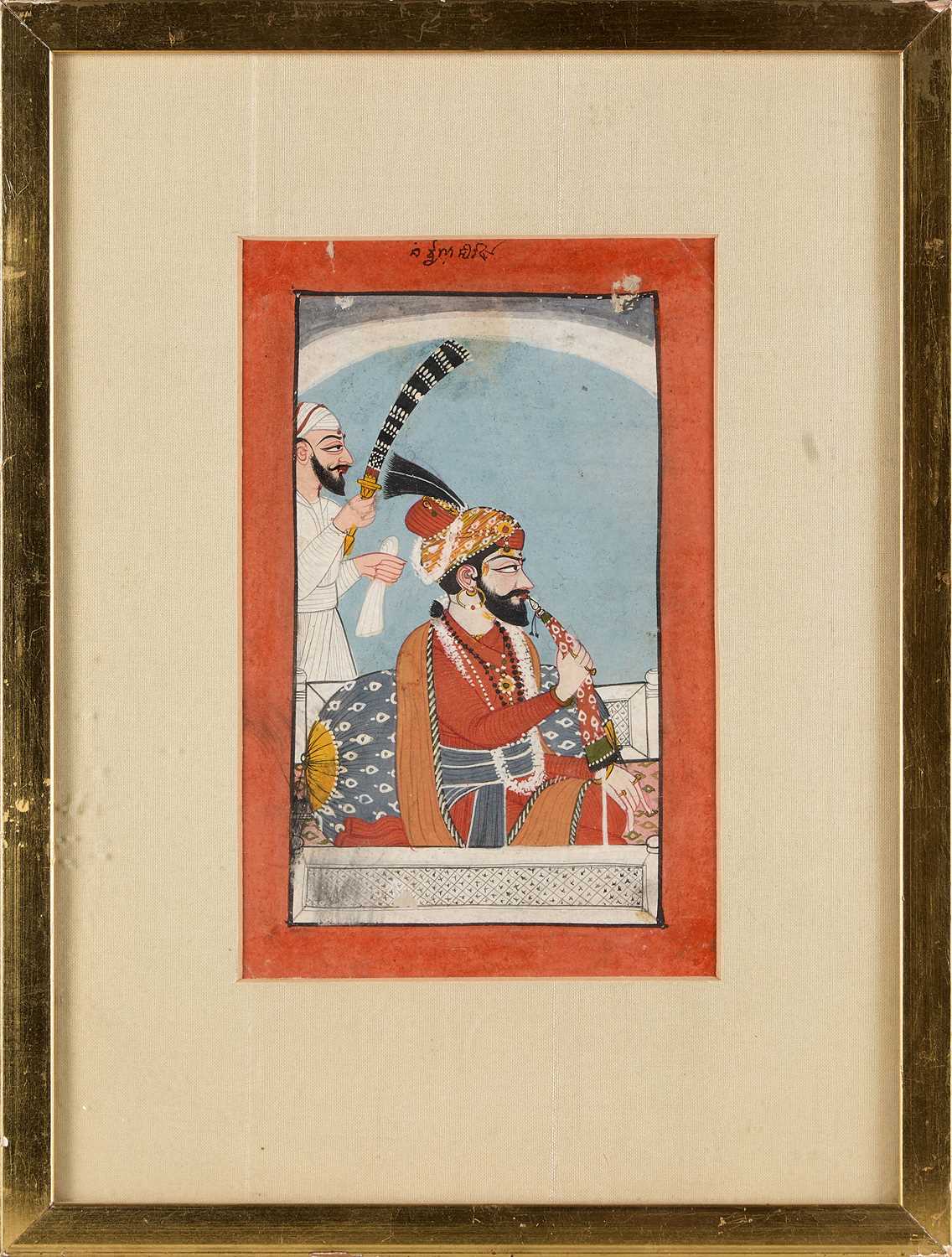 Lot 49 - PORTRAIT OF RAJA SURMA SEN, MANDI, LATE 18TH