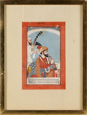 Lot 49 - PORTRAIT OF RAJA SURMA SEN, MANDI, LATE 18TH CENTURY