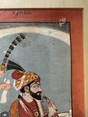Lot 49 - PORTRAIT OF RAJA SURMA SEN, MANDI, LATE 18TH CENTURY